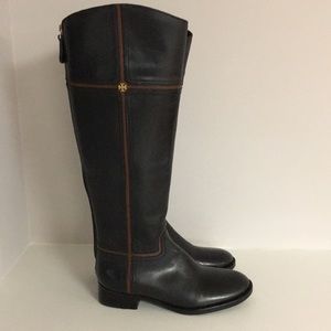 Tory Burch Juliet Riding Boots Black Size 5